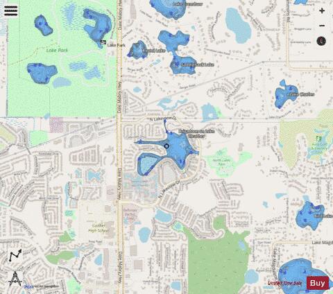 Lake Heather/Brigadoon depth contour Map - i-Boating App - Streets
