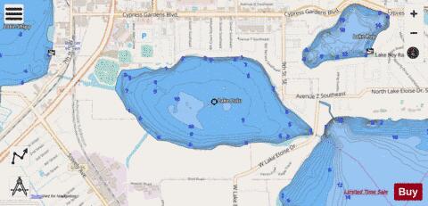 Lake Lulu depth contour Map - i-Boating App - Streets