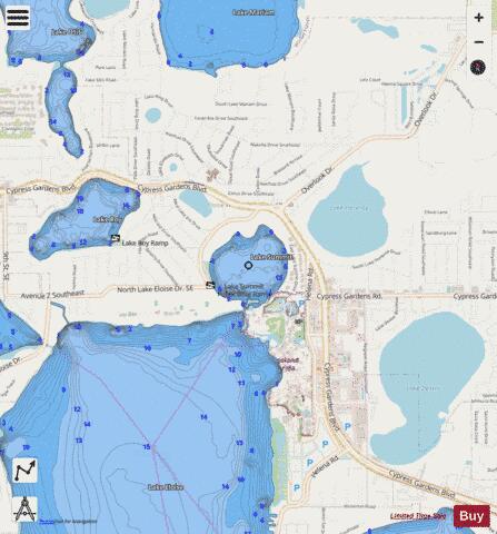 Lake Summit depth contour Map - i-Boating App - Streets