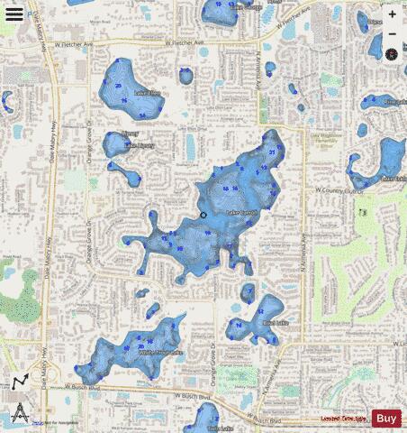 Carroll, Lake depth contour Map - i-Boating App - Streets
