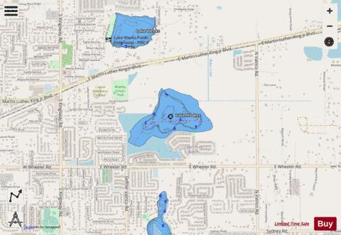 Hooker, Lake depth contour Map - i-Boating App - Streets