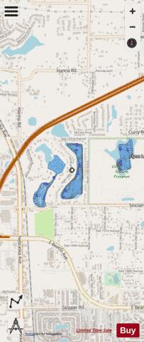 Sinclair, Lake depth contour Map - i-Boating App - Streets