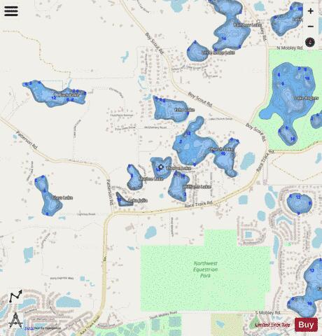 Thorpe, Lake depth contour Map - i-Boating App - Streets