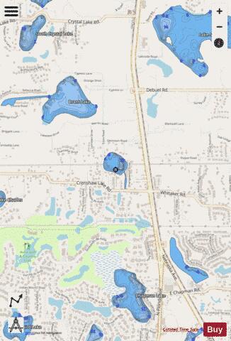 Richard Lake depth contour Map - i-Boating App - Streets