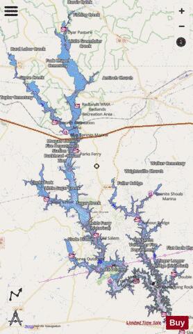 Lake Oconee depth contour Map - i-Boating App - Streets