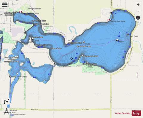 Black Hawk Lake depth contour Map - i-Boating App - Streets