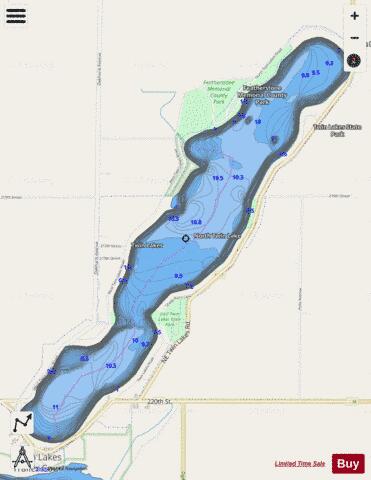 North Twin Lake depth contour Map - i-Boating App - Streets