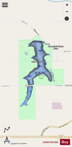 Lake Fisher depth contour Map - i-Boating App - Streets