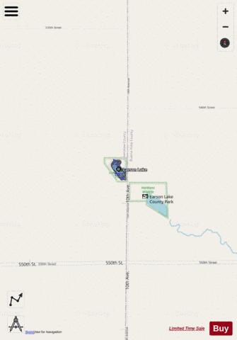 Larson Lake depth contour Map - i-Boating App - Streets