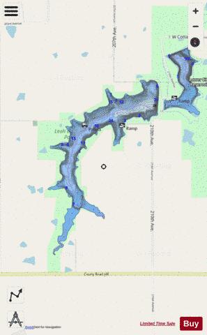 Upper City Reservoir depth contour Map - i-Boating App - Streets