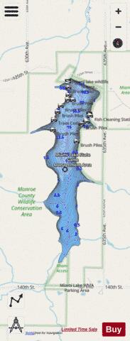 Lake Miami depth contour Map - i-Boating App - Streets