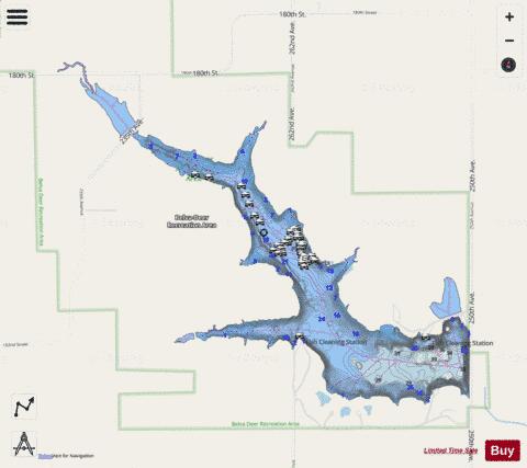 Belvadeer Park Pond #1 depth contour Map - i-Boating App - Streets