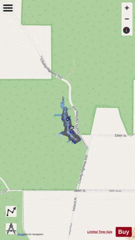 Loess Hills State Forest - Jones Creek depth contour Map - i-Boating App - Streets