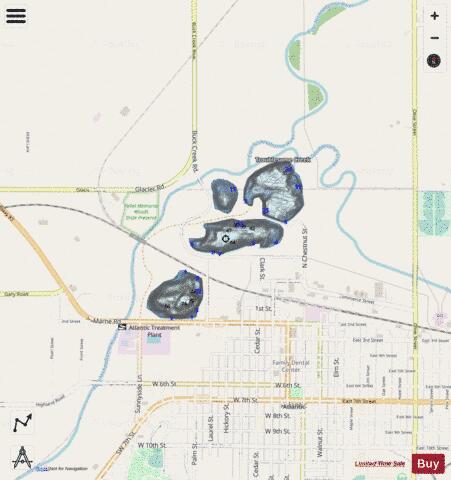 US_IA_aqp15 depth contour Map - i-Boating App - Streets