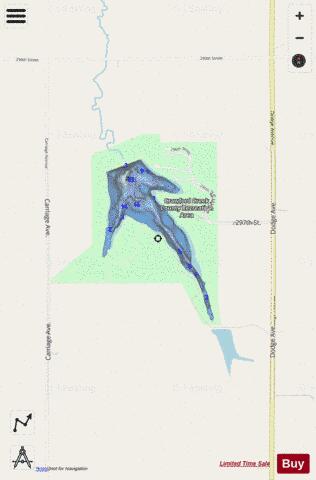 Crawford Creek County Recreation Area depth contour Map - i-Boating App - Streets