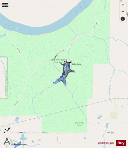 US_IA_lke89 depth contour Map - i-Boating App - Streets