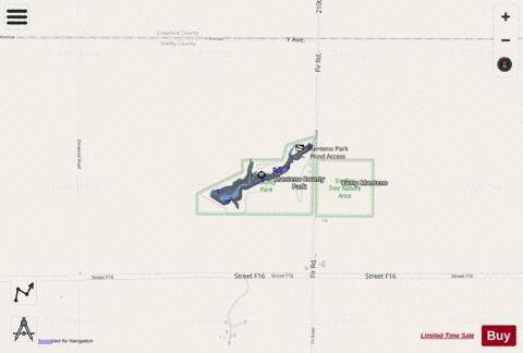 Manteno Park Pond depth contour Map - i-Boating App - Streets