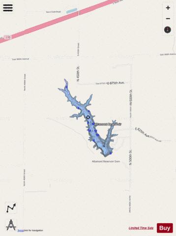 Lake Altamont depth contour Map - i-Boating App - Streets