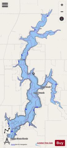 Lake Glenn Shoals depth contour Map - i-Boating App - Streets