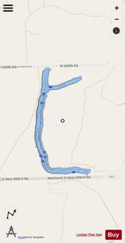 Monster Lake depth contour Map - i-Boating App - Streets