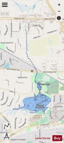 Butler depth contour Map - i-Boating App - Streets