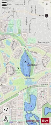 Charles depth contour Map - i-Boating App - Streets