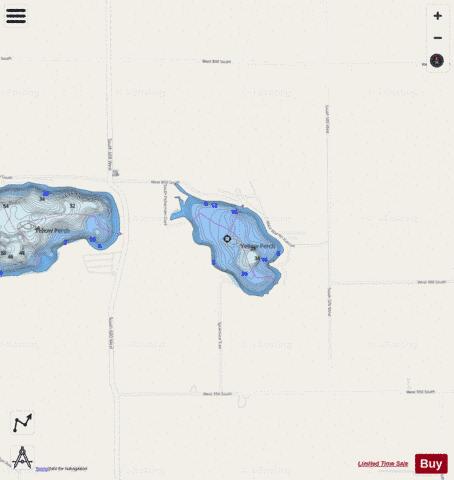 Diamond Lake depth contour Map - i-Boating App - Streets