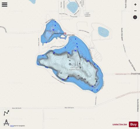 Gage Lake depth contour Map - i-Boating App - Streets