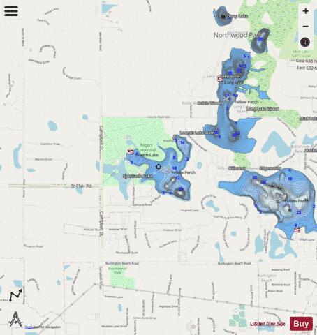 Loomis Lake depth contour Map - i-Boating App - Streets
