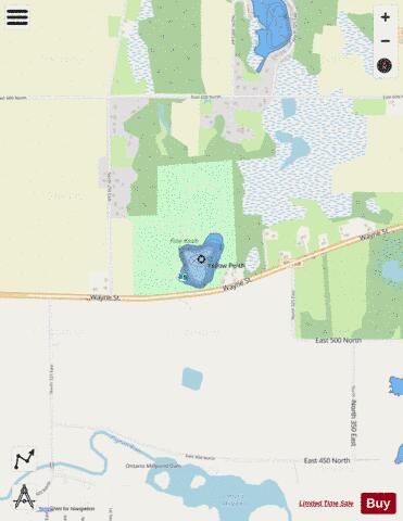 Meteer Lake depth contour Map - i-Boating App - Streets