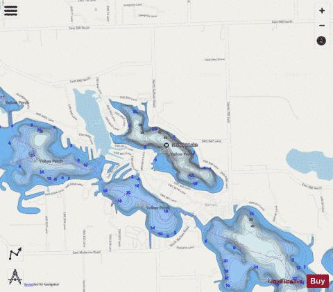 Sechrist Lake depth contour Map - i-Boating App - Streets