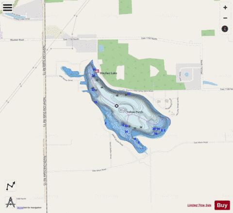 Wabee Lake depth contour Map - i-Boating App - Streets