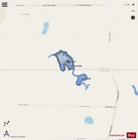Nauvoo Lake, Mud lake depth contour Map - i-Boating App - Streets