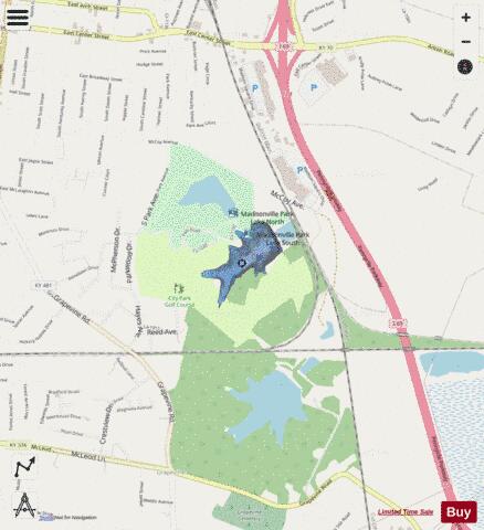 Madisonville Park depth contour Map - i-Boating App - Streets
