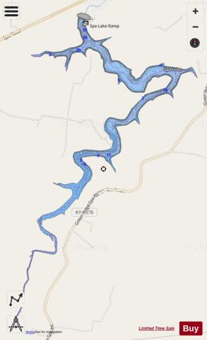 Spa Lake depth contour Map - i-Boating App - Streets