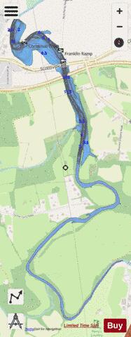 West Fork Drakes Reservoir depth contour Map - i-Boating App - Streets