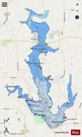 Perry Lake depth contour Map - i-Boating App - Streets