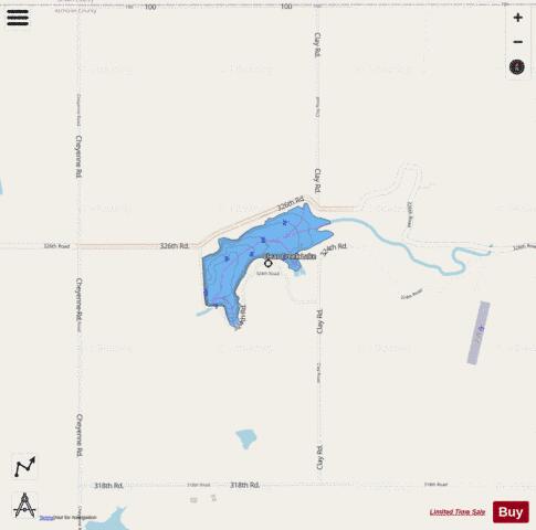 Atchison County Lake depth contour Map - i-Boating App - Streets