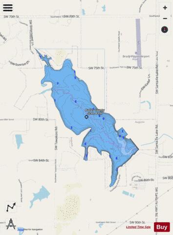 Augusta Santa Fe Lake depth contour Map - i-Boating App - Streets