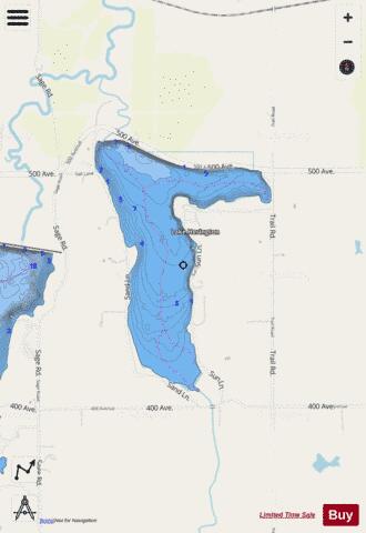 Herington City Lake depth contour Map - i-Boating App - Streets