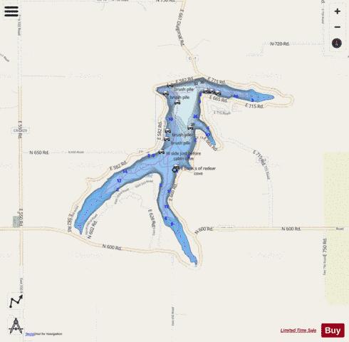 Lone Star Lake depth contour Map - i-Boating App - Streets