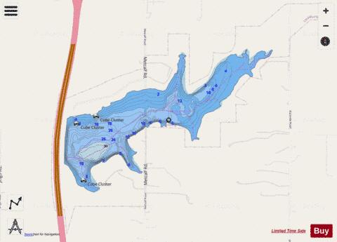 Louisburg Middle Creek Lake depth contour Map - i-Boating App - Streets
