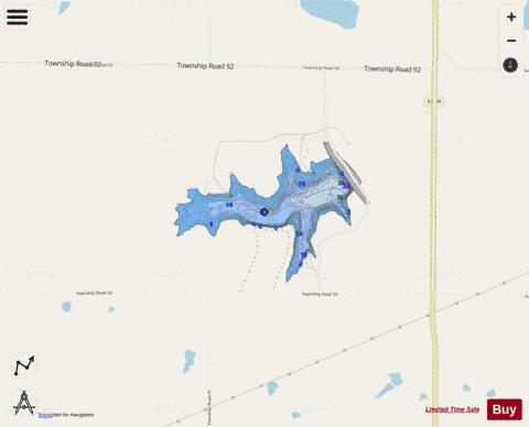 Madison City Lake depth contour Map - i-Boating App - Streets