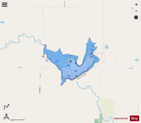 Moline Reservoir depth contour Map - i-Boating App - Streets