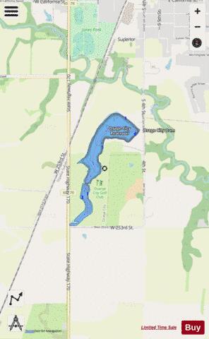 Osage City Lake depth contour Map - i-Boating App - Streets