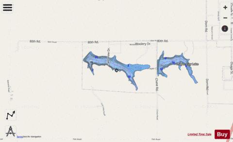 Thayer New City Lake depth contour Map - i-Boating App - Streets