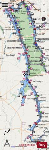 Kentucky Lake depth contour Map - i-Boating App - Streets