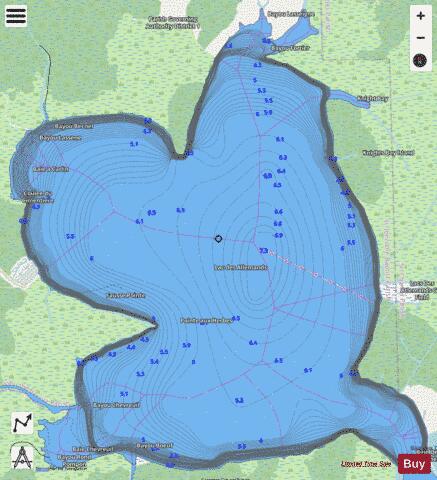 Lac des Allemands depth contour Map - i-Boating App - Streets