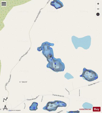 Knoll Lake depth contour Map - i-Boating App - Streets