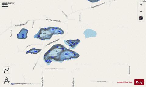 Ranchero Lake depth contour Map - i-Boating App - Streets